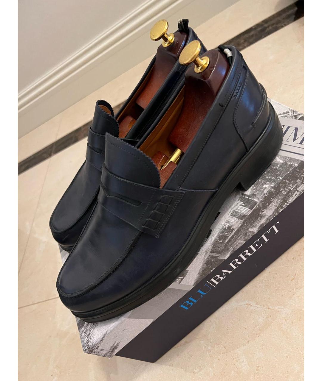 BALLY Темно-синие кожаные лоферы, фото 7