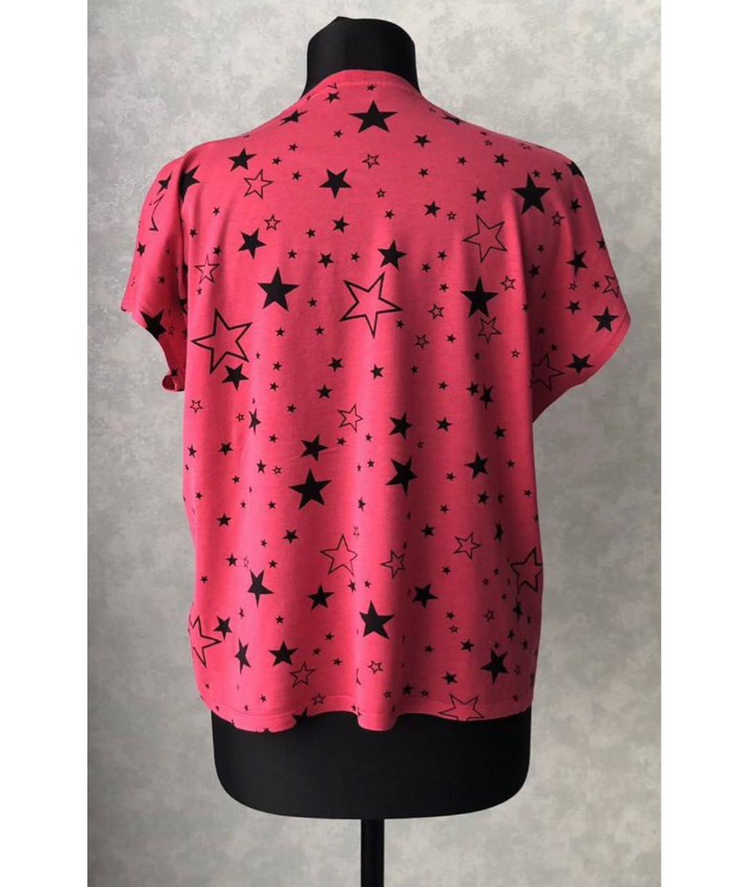 SAINT LAURENT Коралловая хлопковая футболка, фото 3