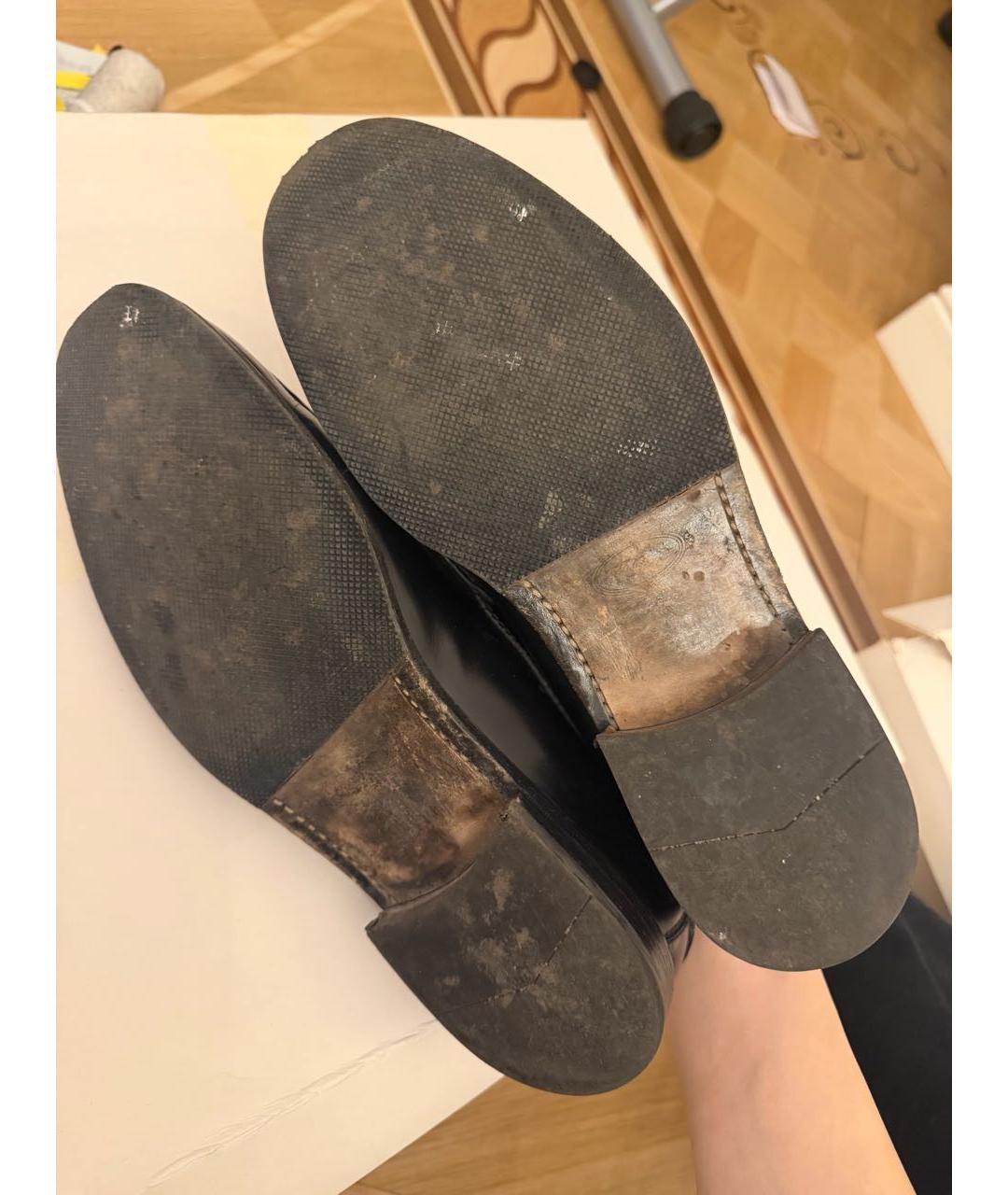 TOD'S Черные кожаные лоферы, фото 7