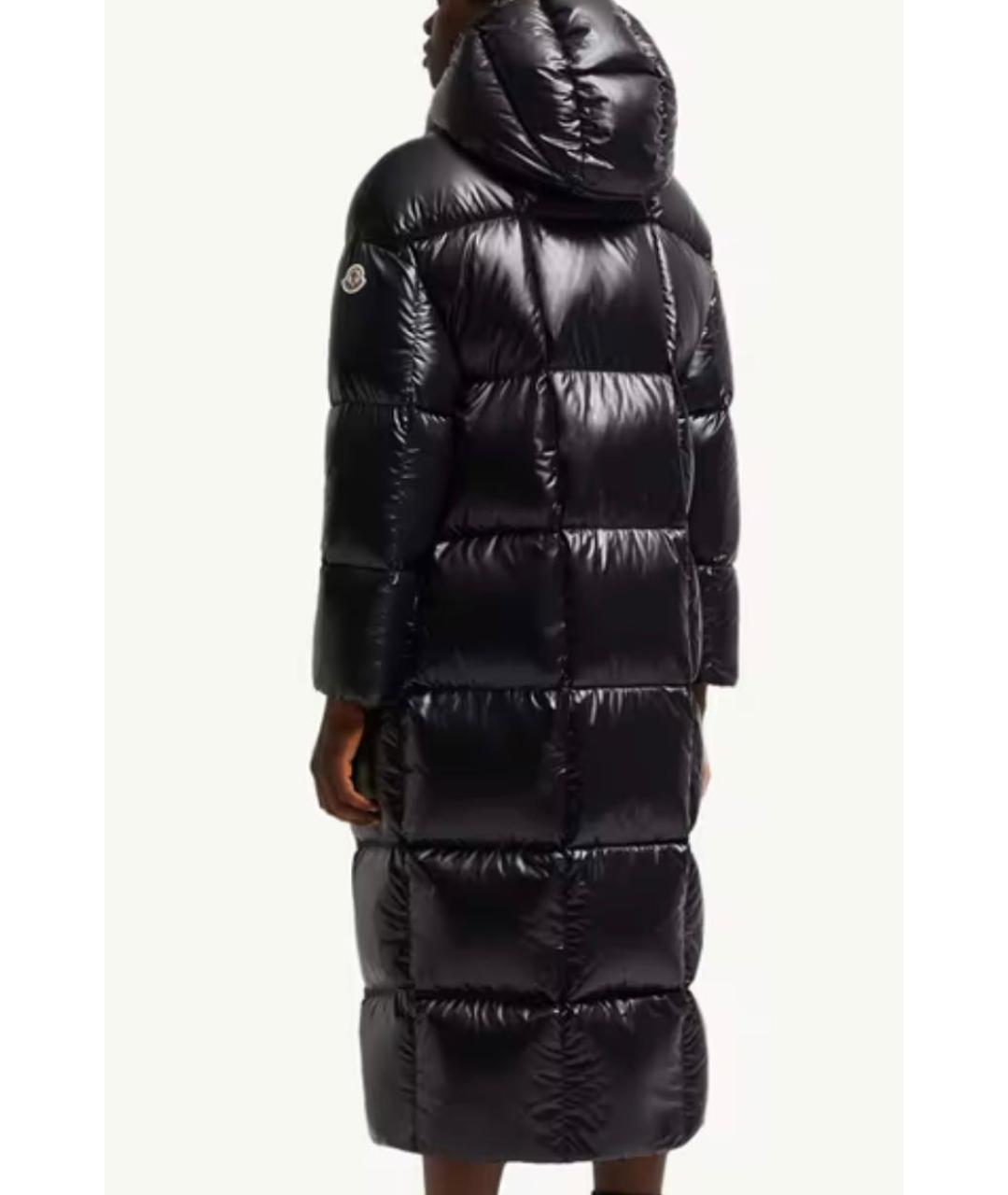 MONCLER Черный синтетический пуховик, фото 2