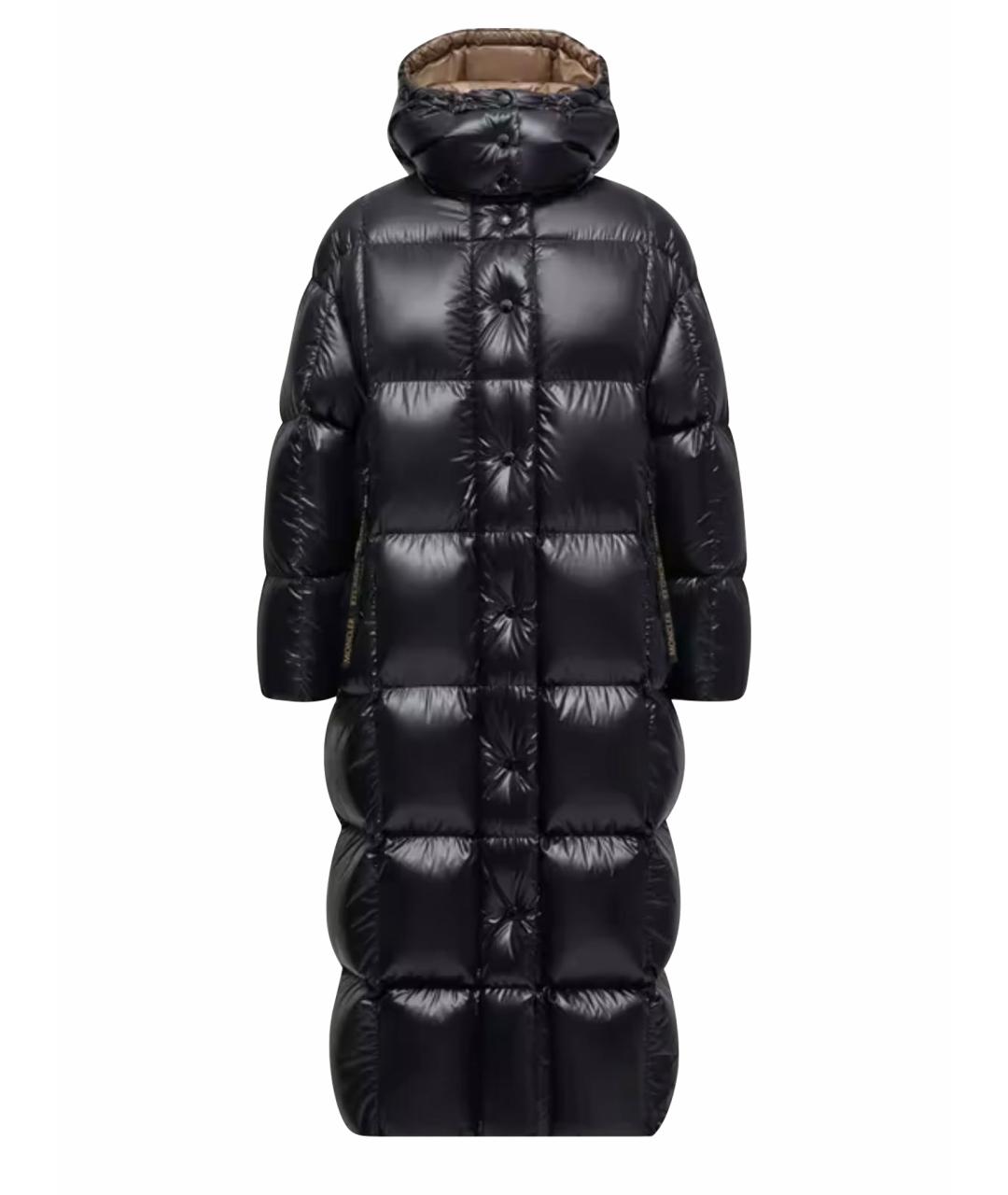 MONCLER Черный синтетический пуховик, фото 1
