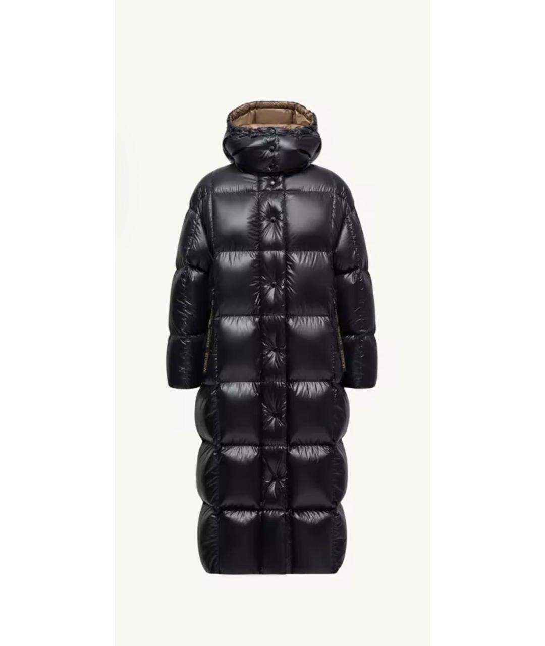 MONCLER Черный синтетический пуховик, фото 6