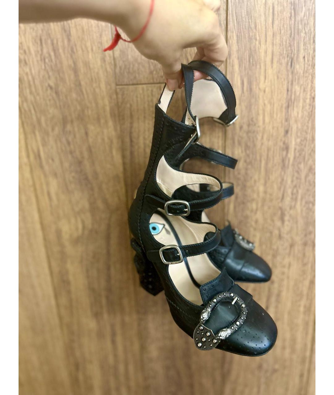 GUCCI Черные кожаные туфли, фото 4