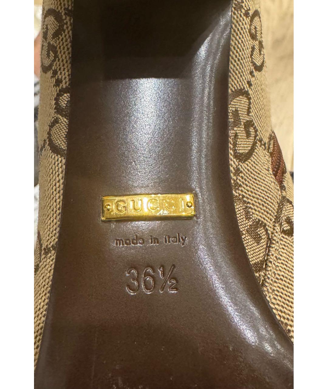 GUCCI Коричневые кожаные ботинки, фото 4