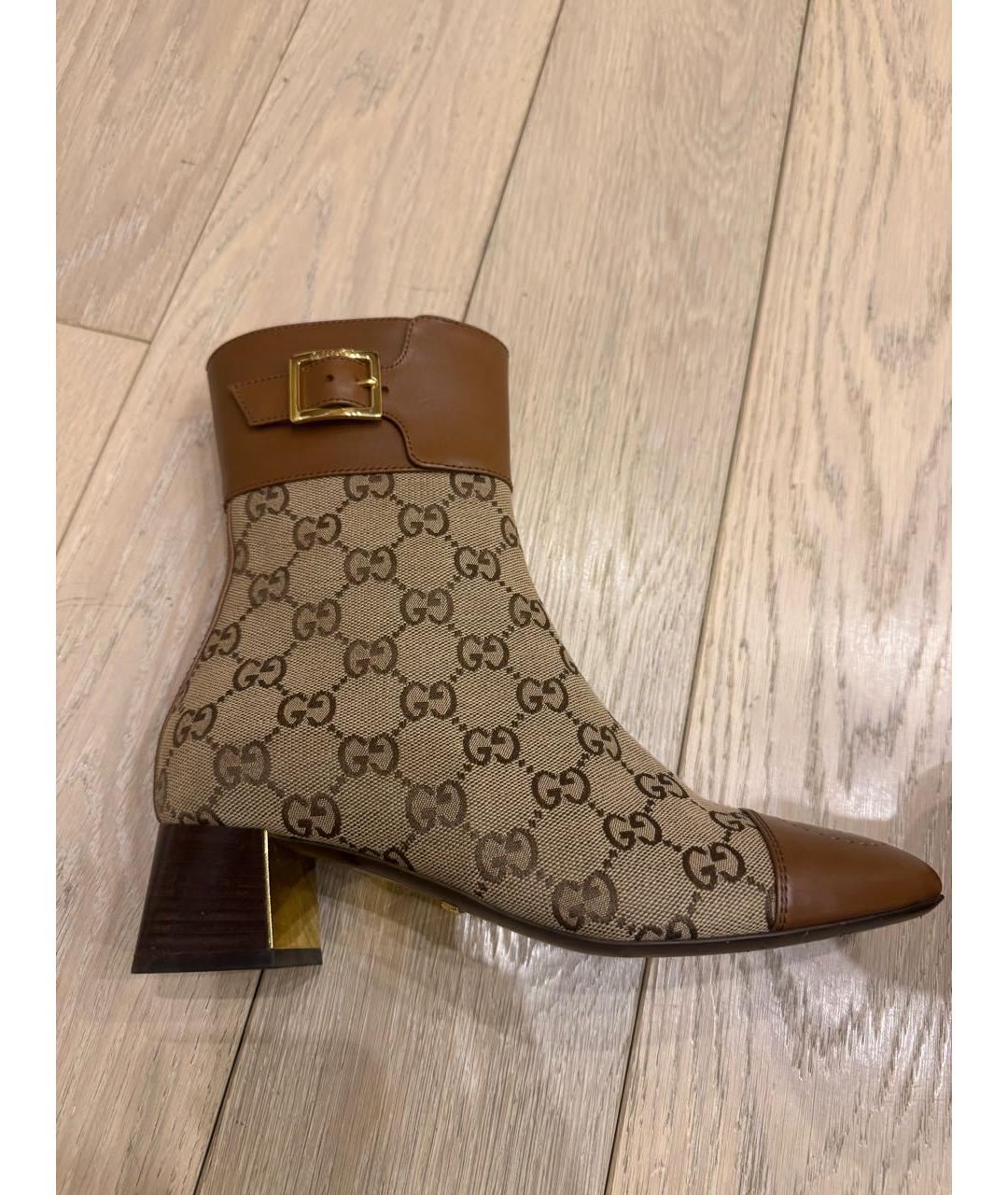 GUCCI Коричневые кожаные ботинки, фото 5