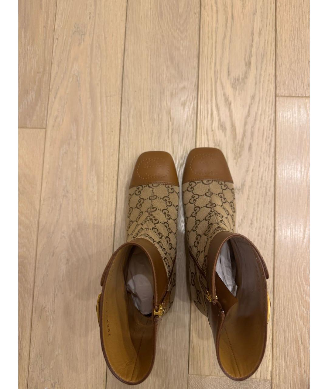 GUCCI Коричневые кожаные ботинки, фото 3