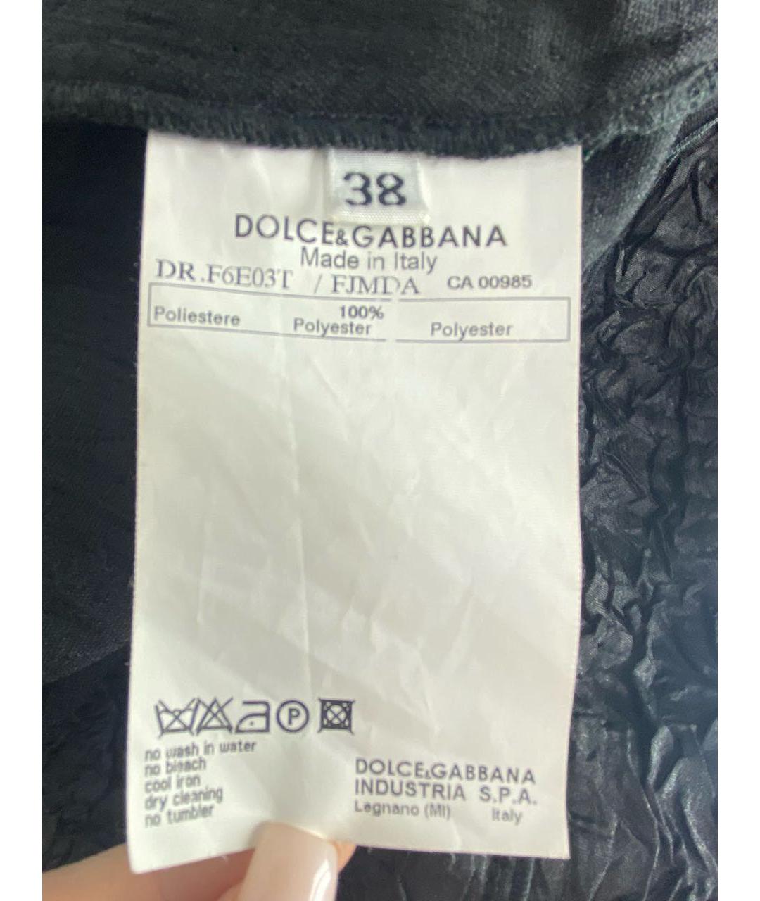 DOLCE&GABBANA Черное полиэстеровое платье, фото 4