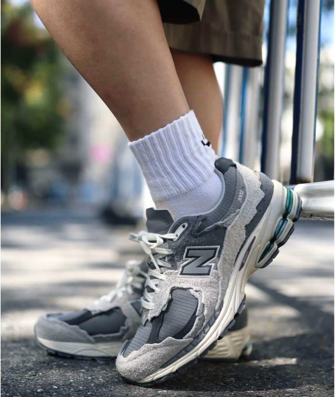 NEW BALANCE Серые замшевые низкие кроссовки / кеды, фото 3