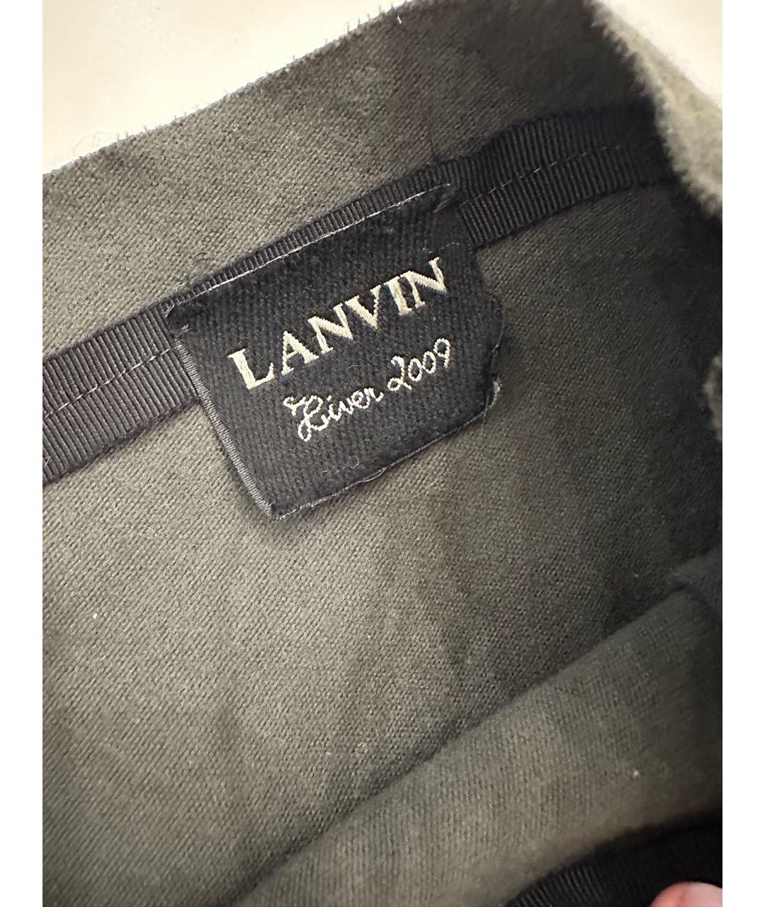 LANVIN Серая юбка миди, фото 3