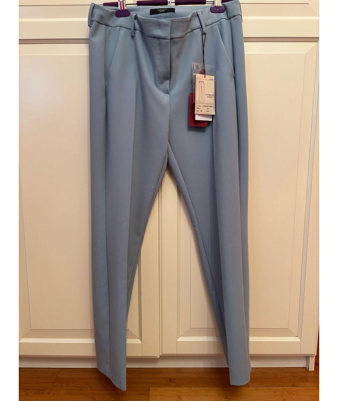 WEEKEND MAX MARA Голубой полиэстеровый костюм с брюками, фото 2