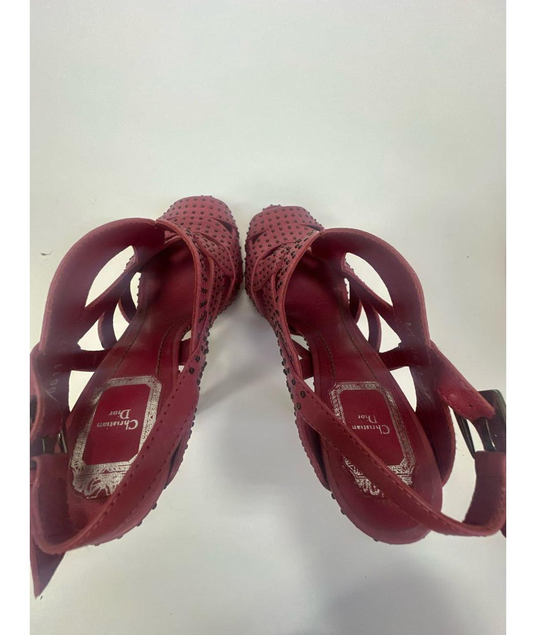 CHRISTIAN DIOR Кожаные босоножки, фото 3