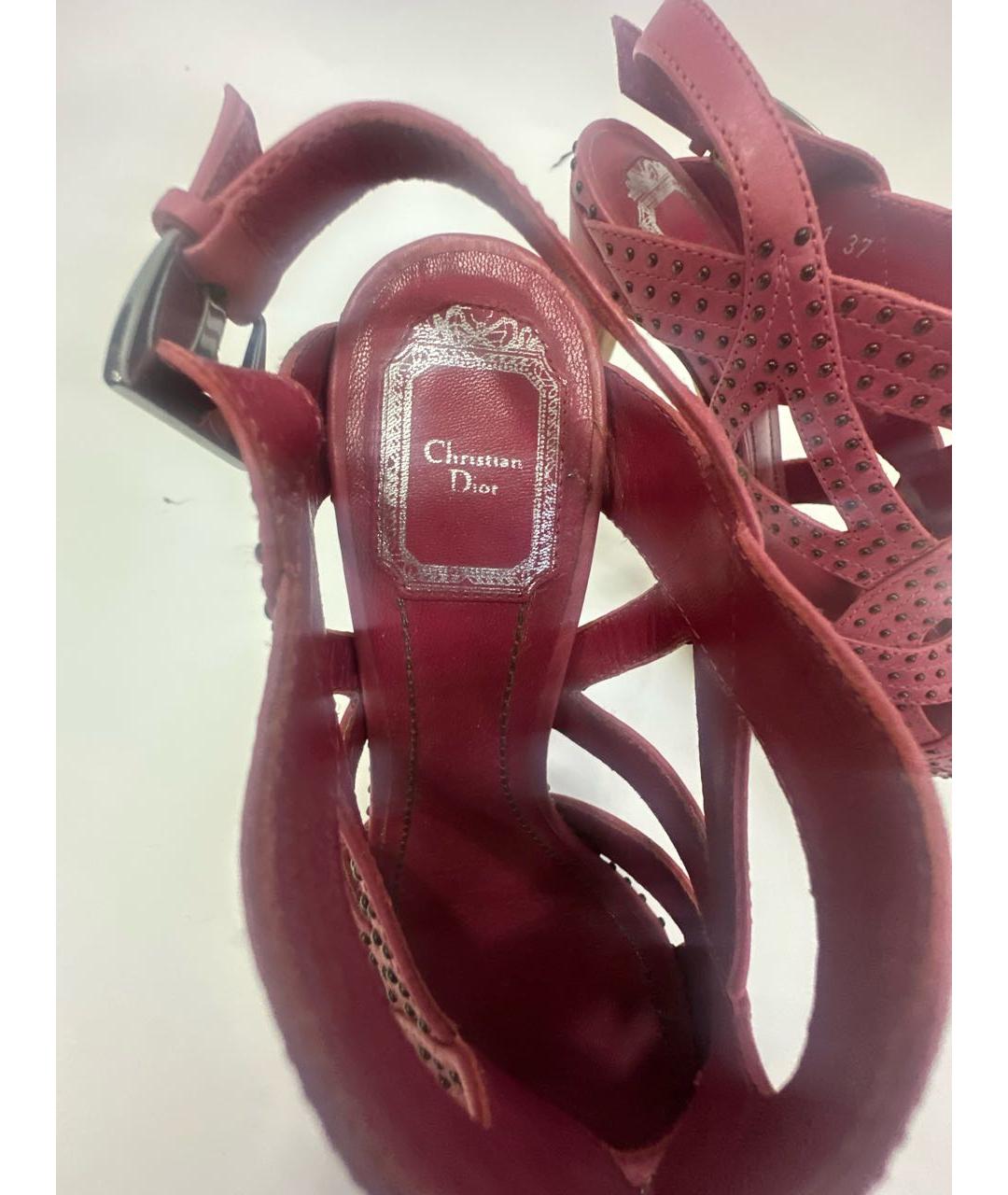 CHRISTIAN DIOR Кожаные босоножки, фото 7