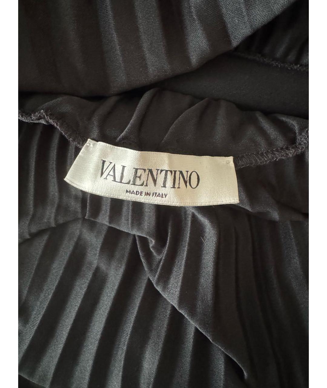 VALENTINO Черная полиэстеровая юбка миди, фото 5