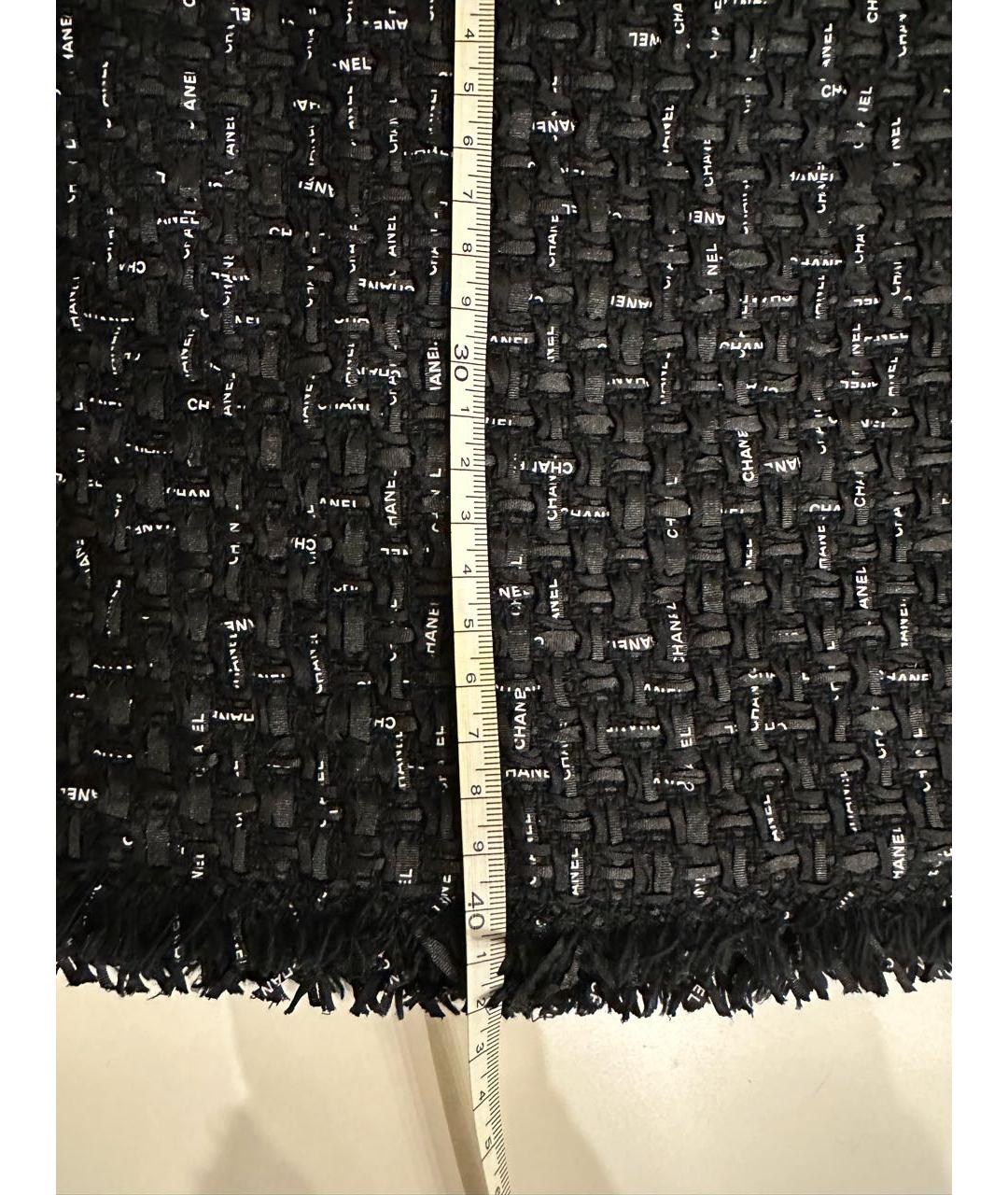 CHANEL Черная хлопковая юбка мини, фото 4