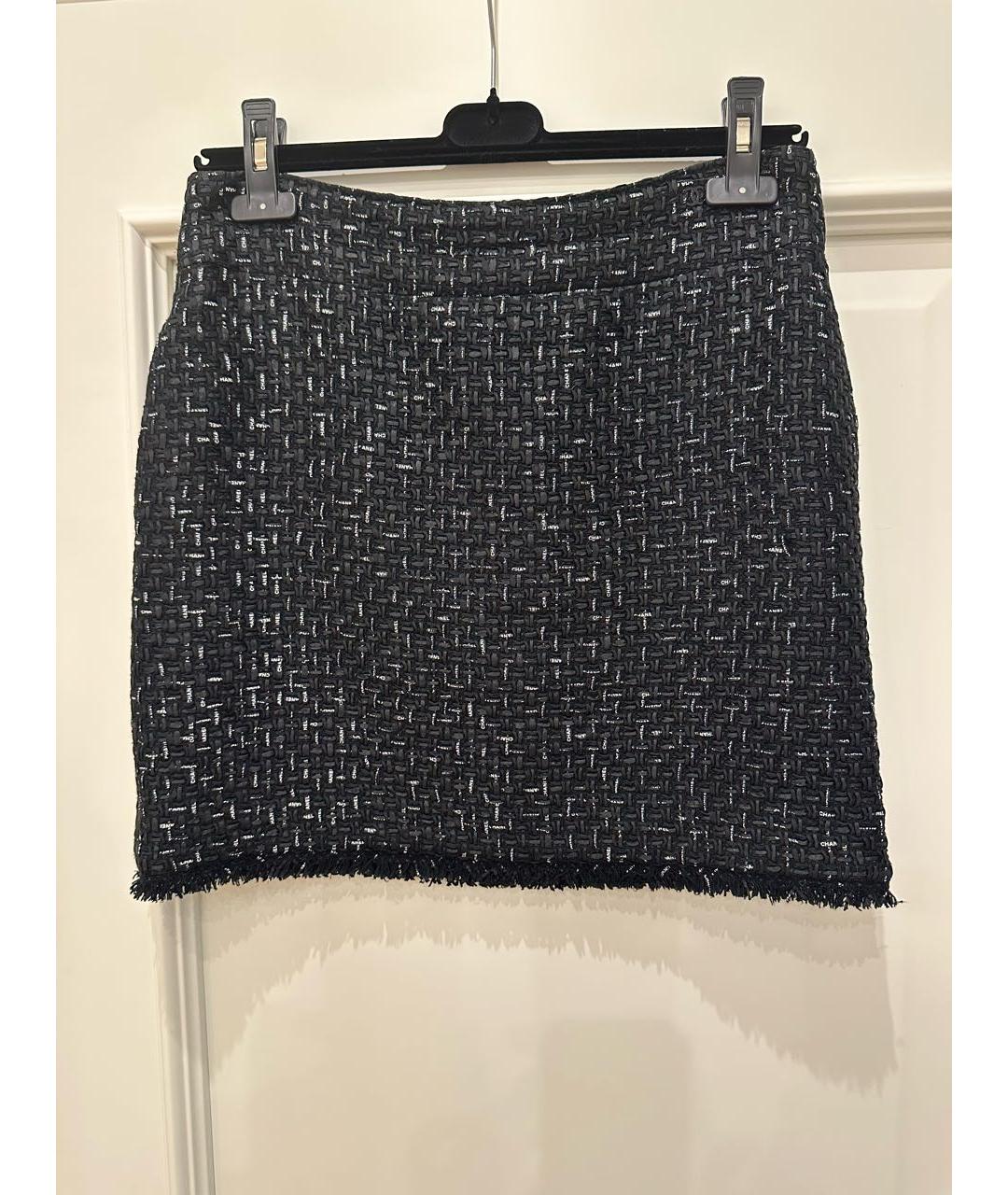 CHANEL Черная хлопковая юбка мини, фото 9