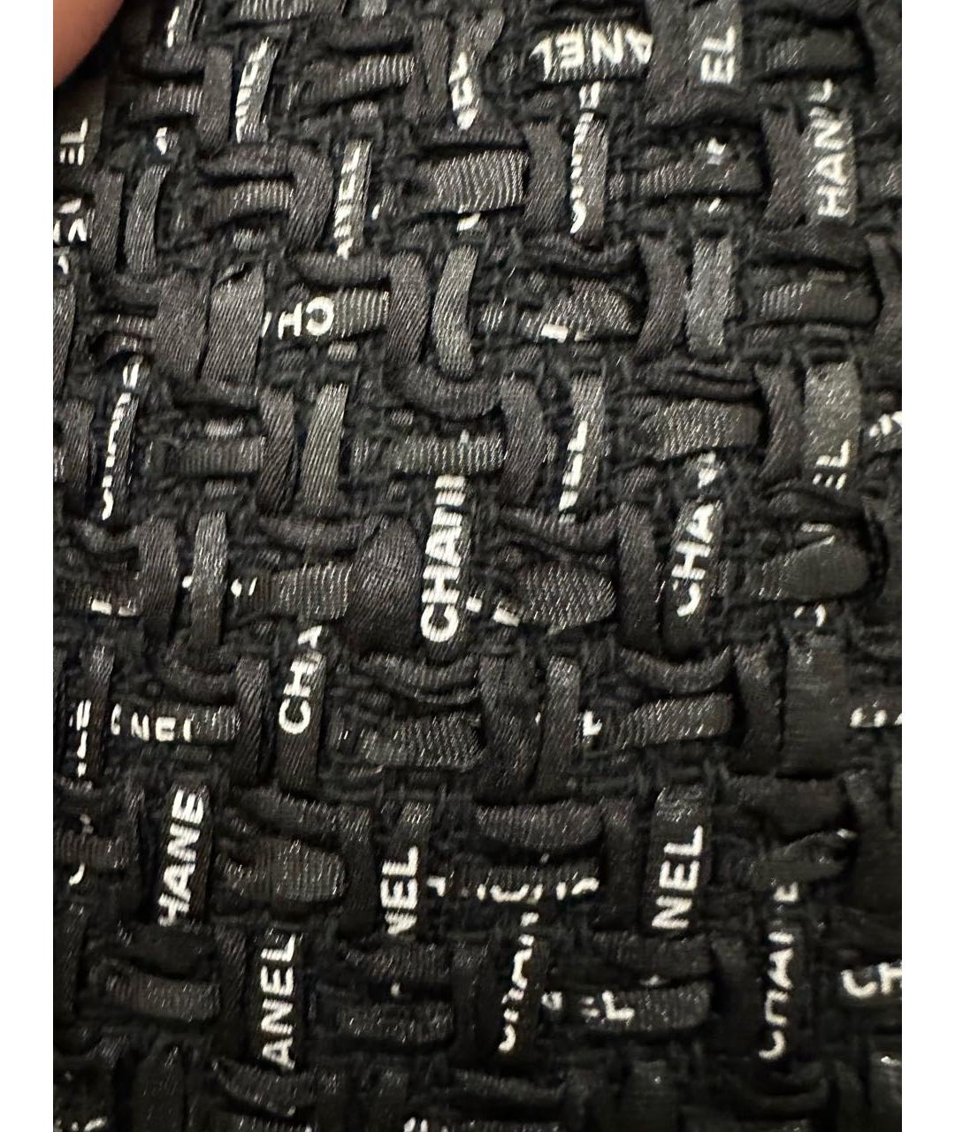 CHANEL Черная хлопковая юбка мини, фото 6