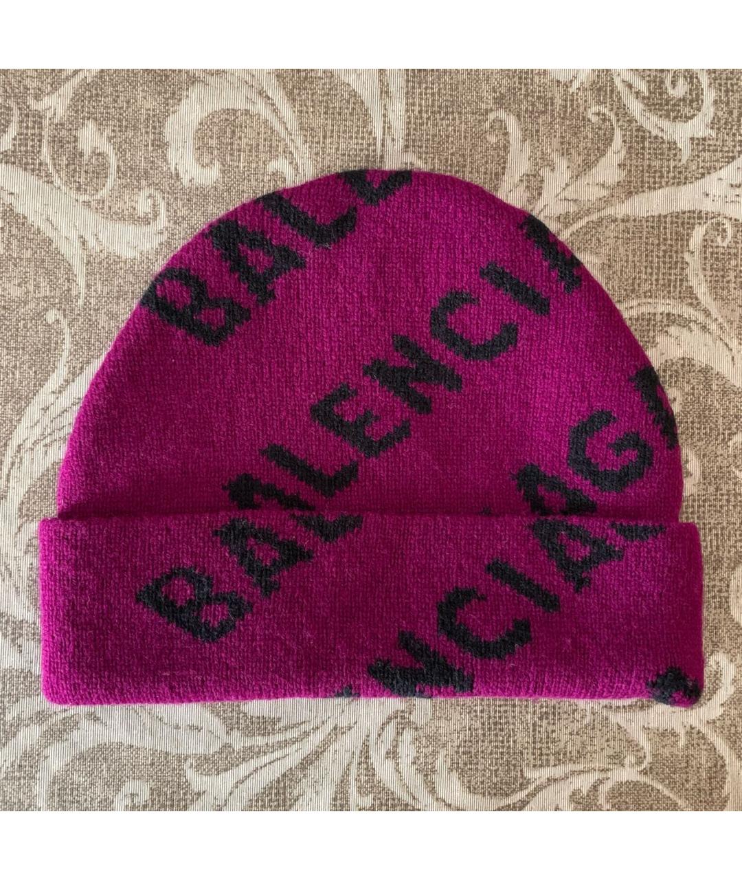 BALENCIAGA Фиолетовая шерстяная шапка, фото 4