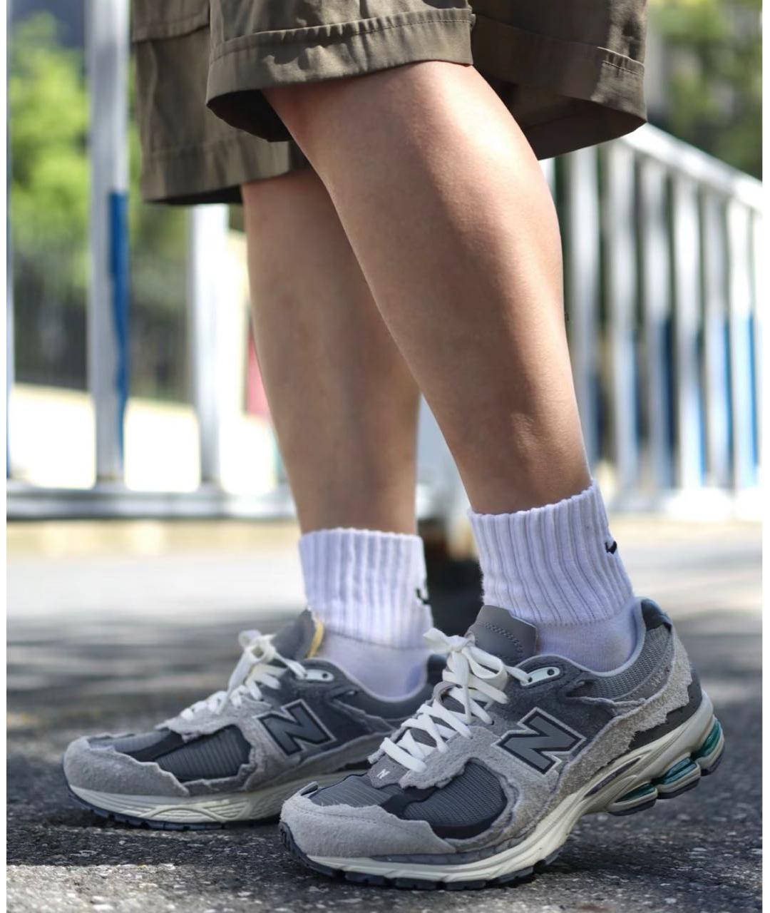 NEW BALANCE Серые замшевые низкие кроссовки / кеды, фото 4