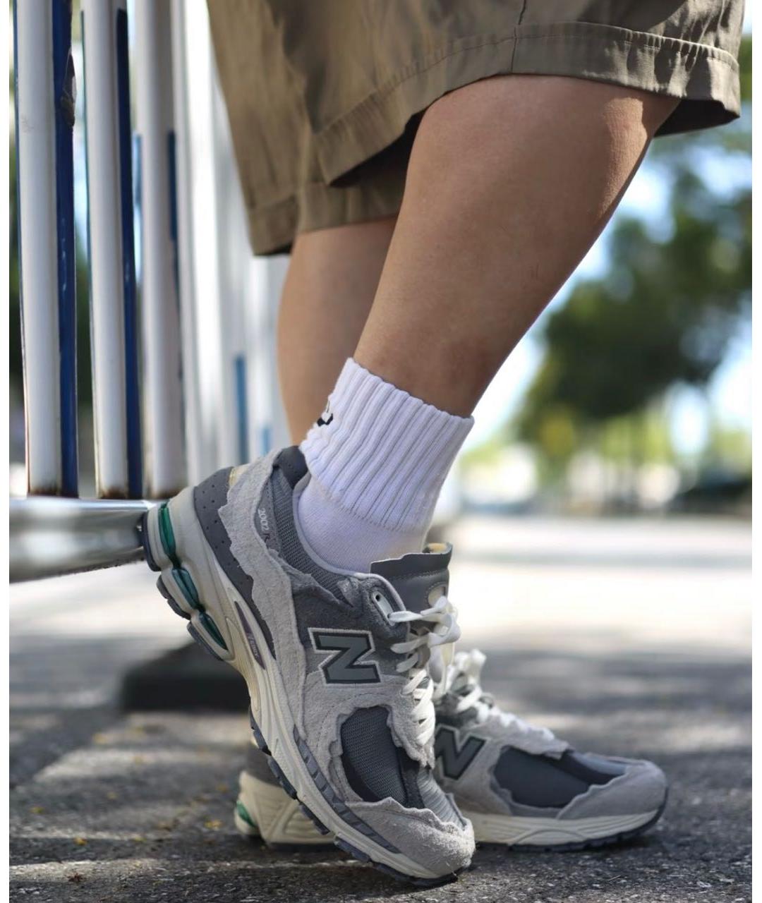 NEW BALANCE Серые замшевые низкие кроссовки / кеды, фото 3