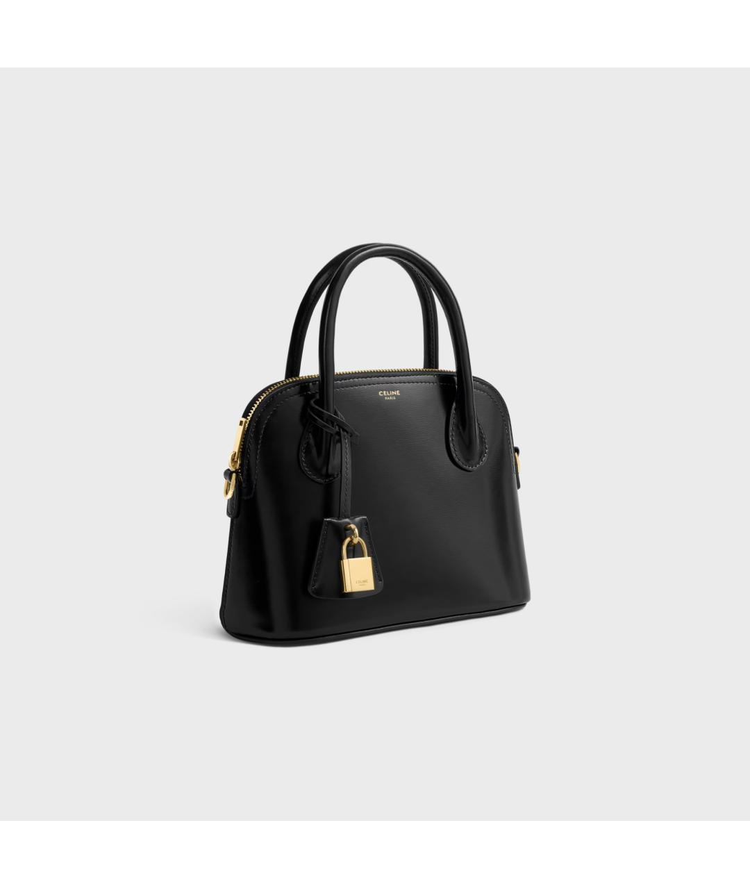 CELINE Черная кожаная сумка тоут, фото 2