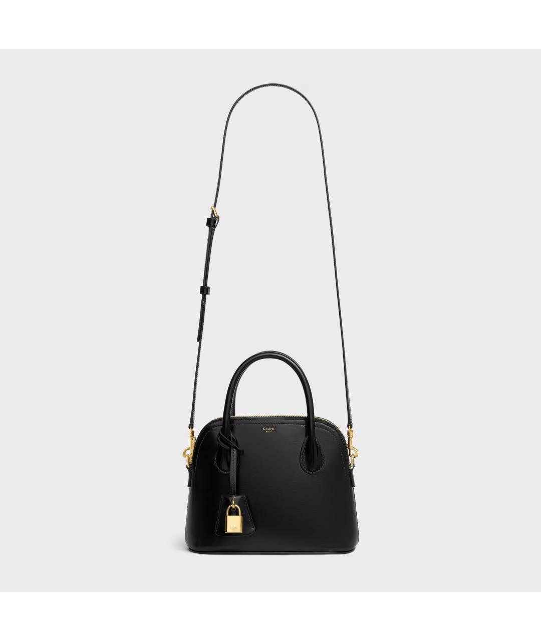CELINE Черная кожаная сумка тоут, фото 4