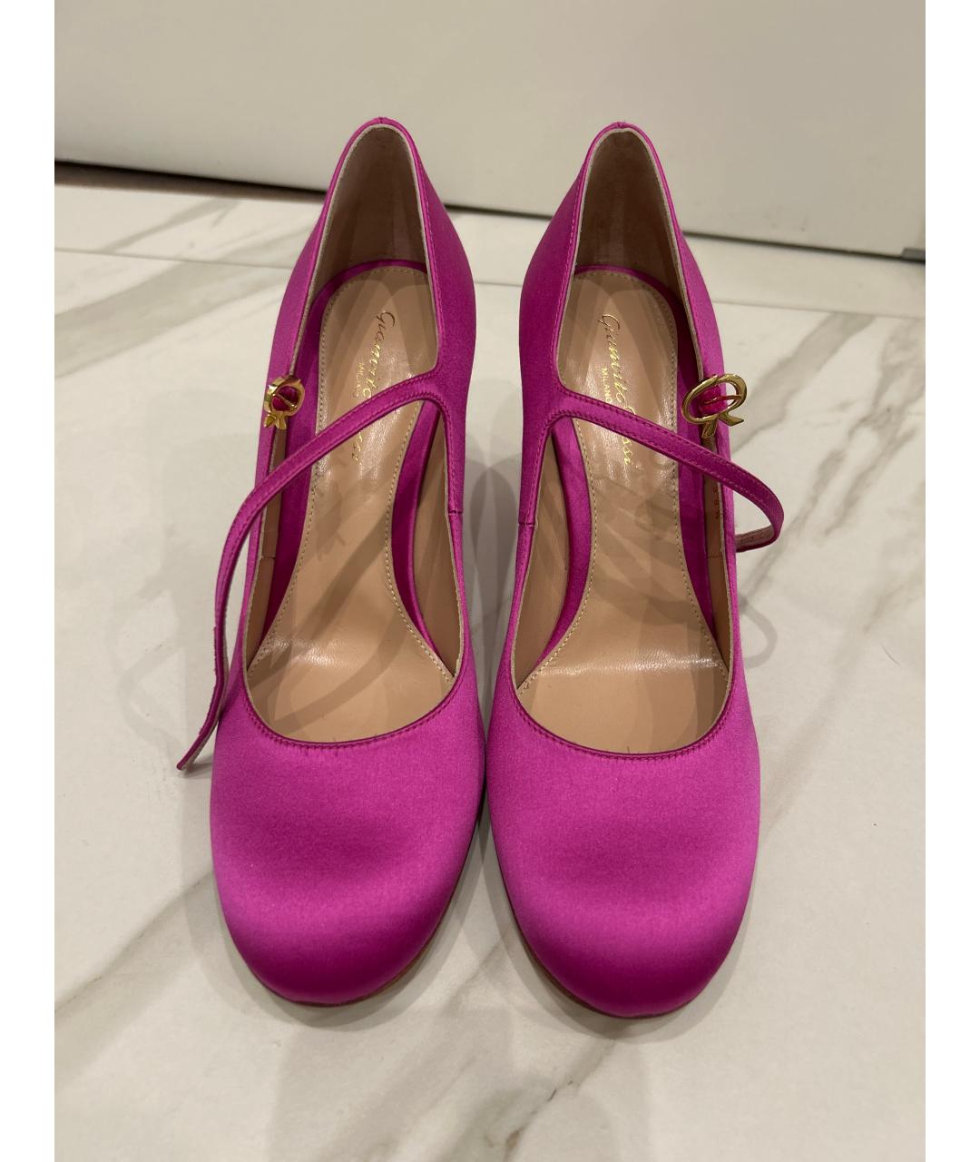 GIANVITO ROSSI Фуксия текстильные туфли, фото 2