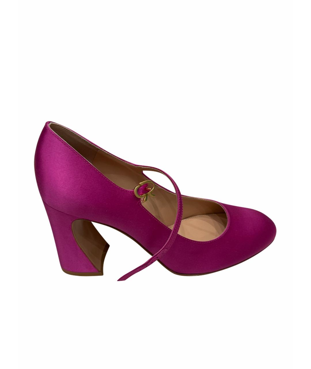 GIANVITO ROSSI Фуксия текстильные туфли, фото 1