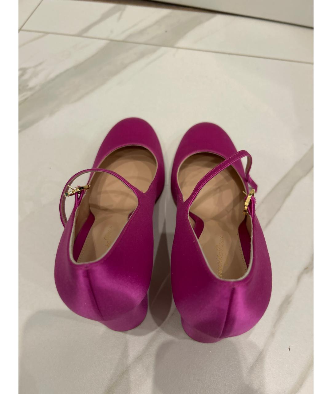 GIANVITO ROSSI Фуксия текстильные туфли, фото 3