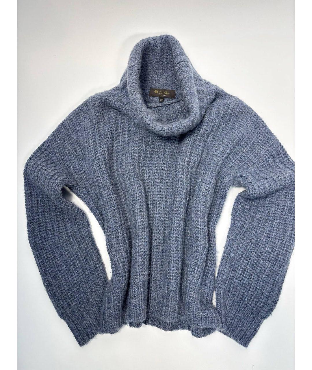 LORO PIANA Темно-синий кашемировый джемпер / свитер, фото 7