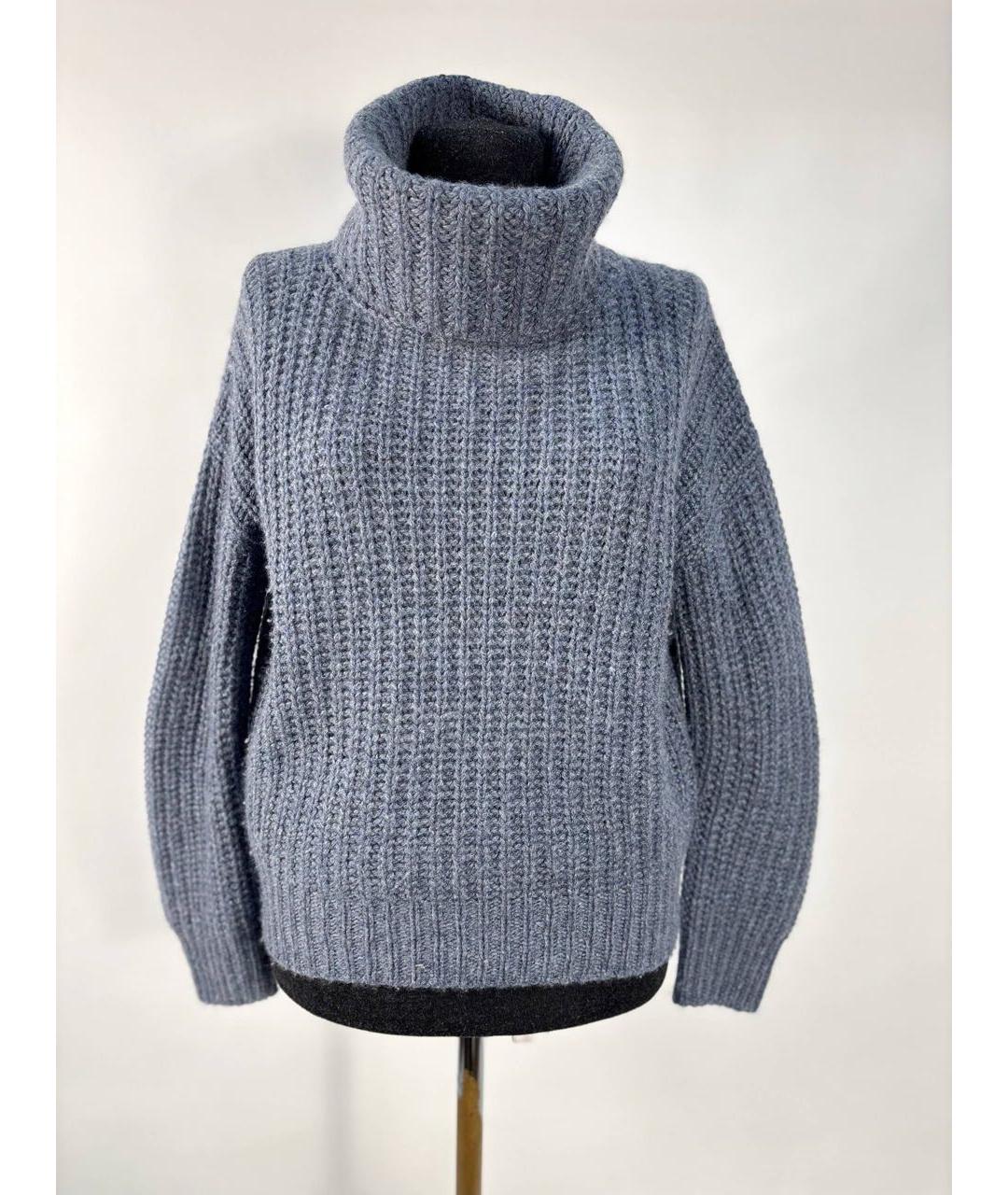 LORO PIANA Темно-синий кашемировый джемпер / свитер, фото 8