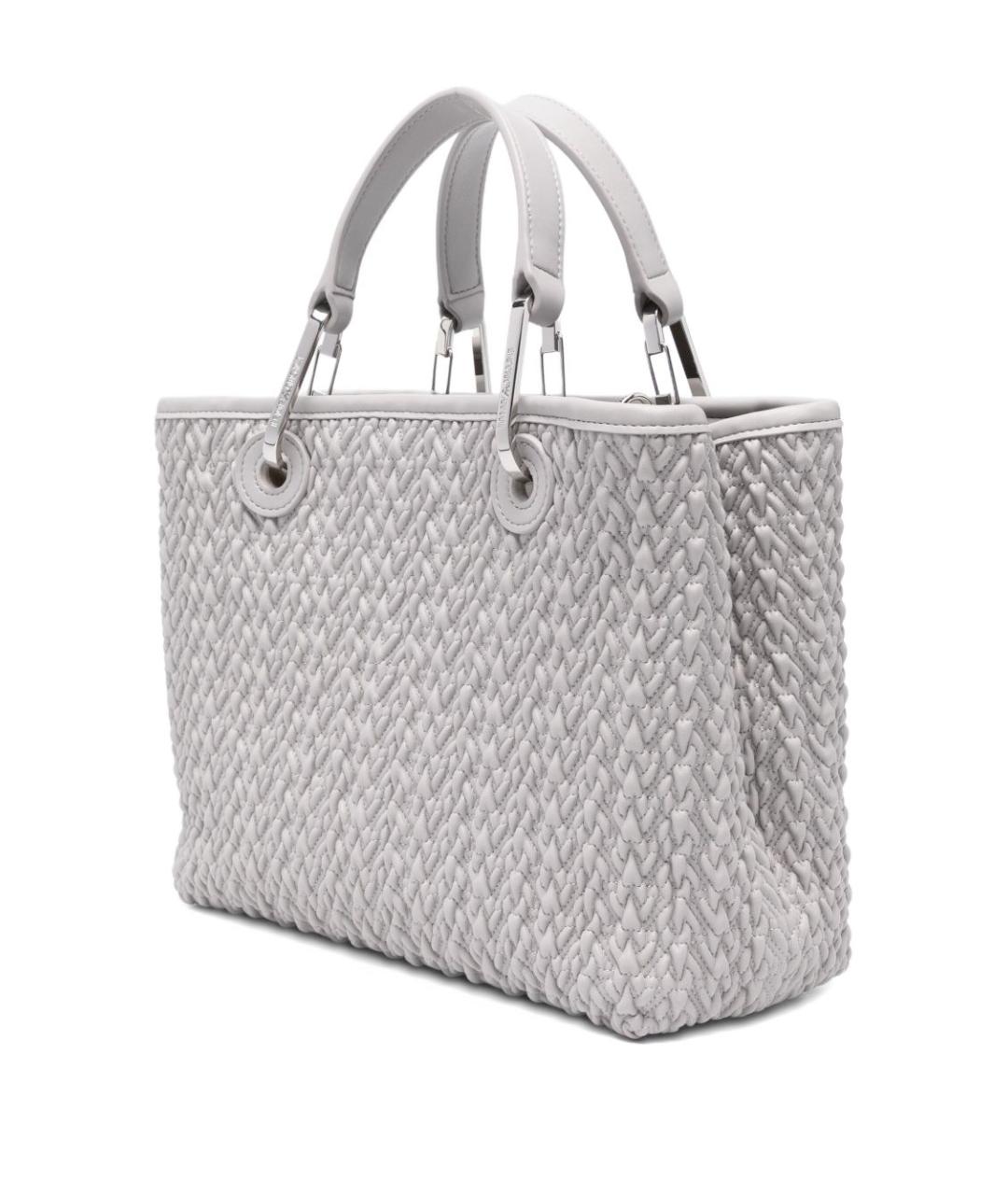 EMPORIO ARMANI Серая синтетическая сумка тоут, фото 2