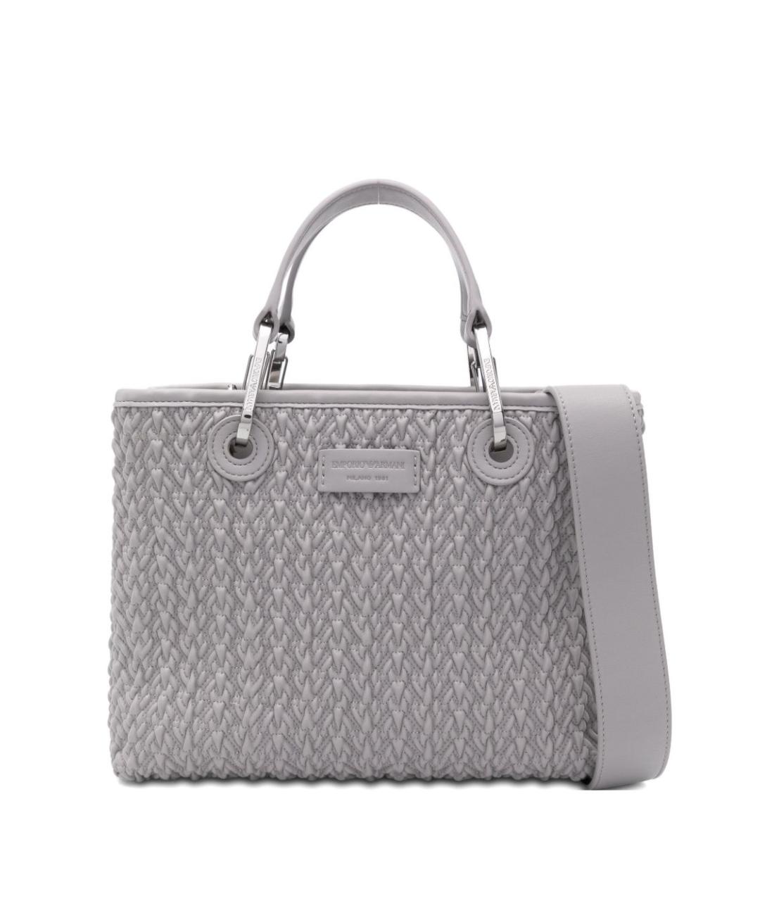 EMPORIO ARMANI Серая синтетическая сумка тоут, фото 1