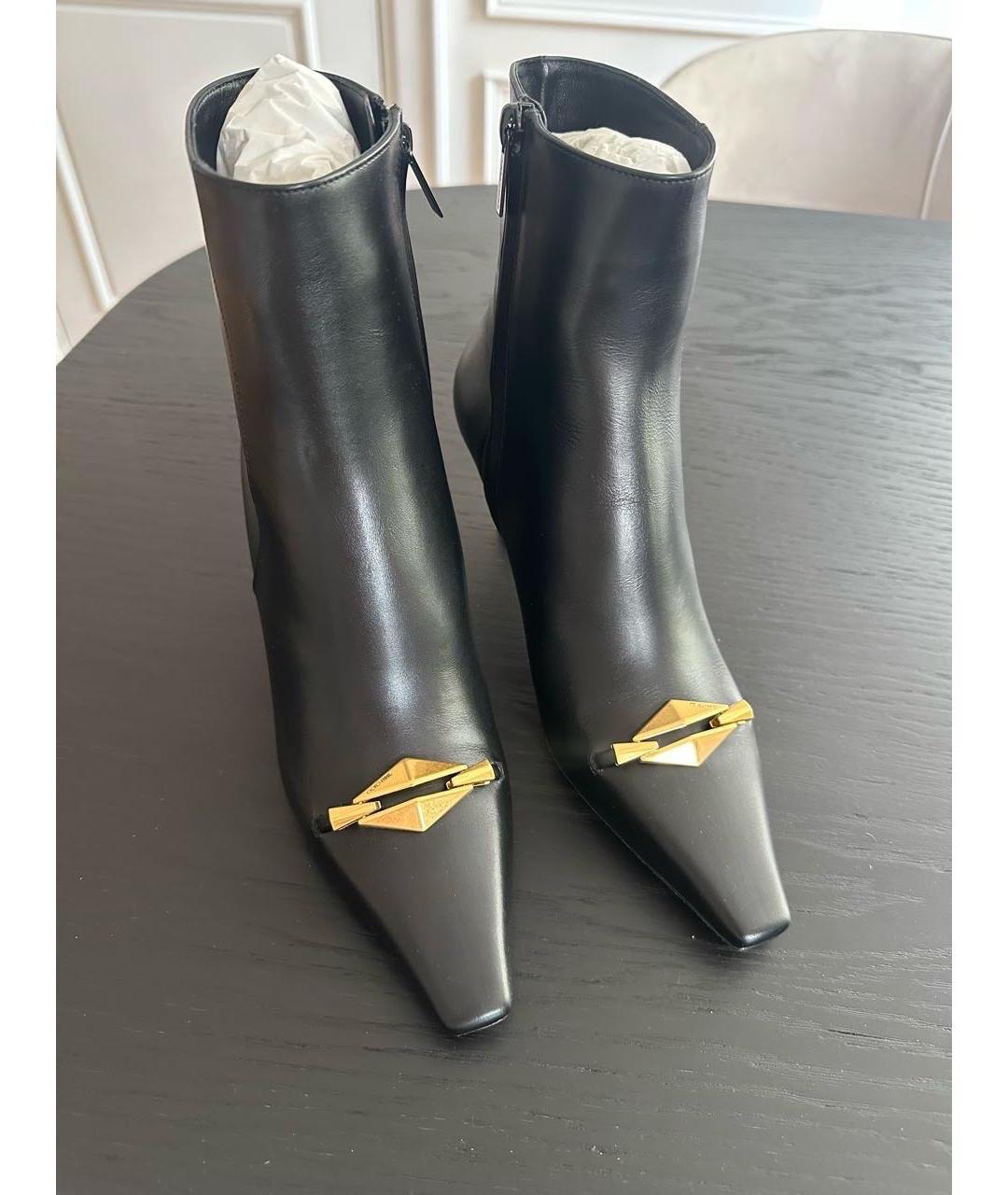 JIMMY CHOO Черные кожаные полусапоги, фото 6