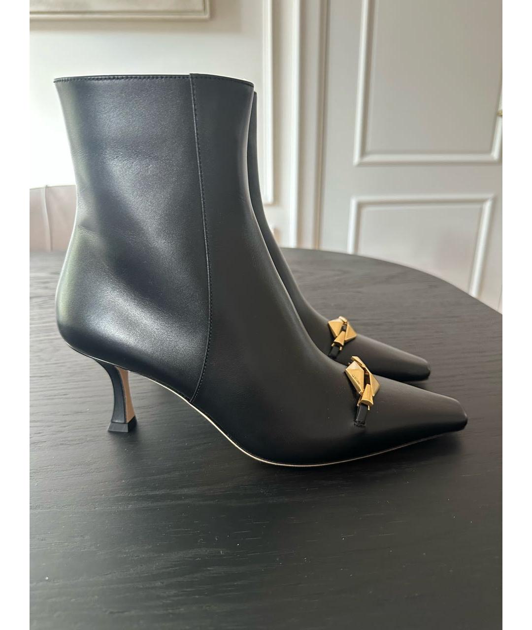 JIMMY CHOO Черные кожаные полусапоги, фото 2