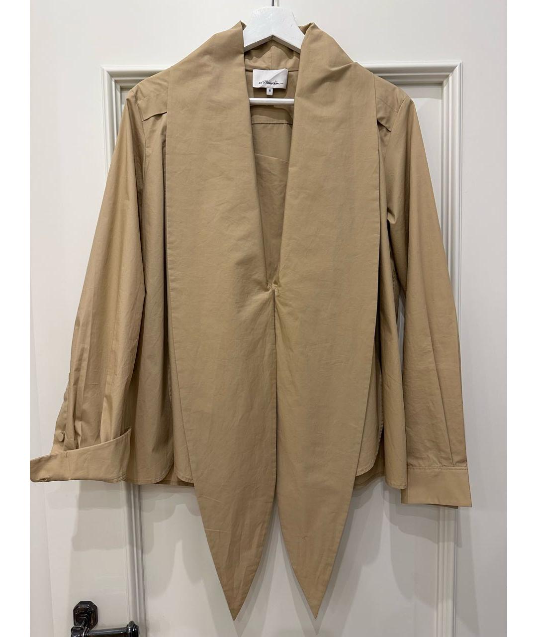 3.1 PHILLIP LIM Горчичная хлопковая блузы, фото 2