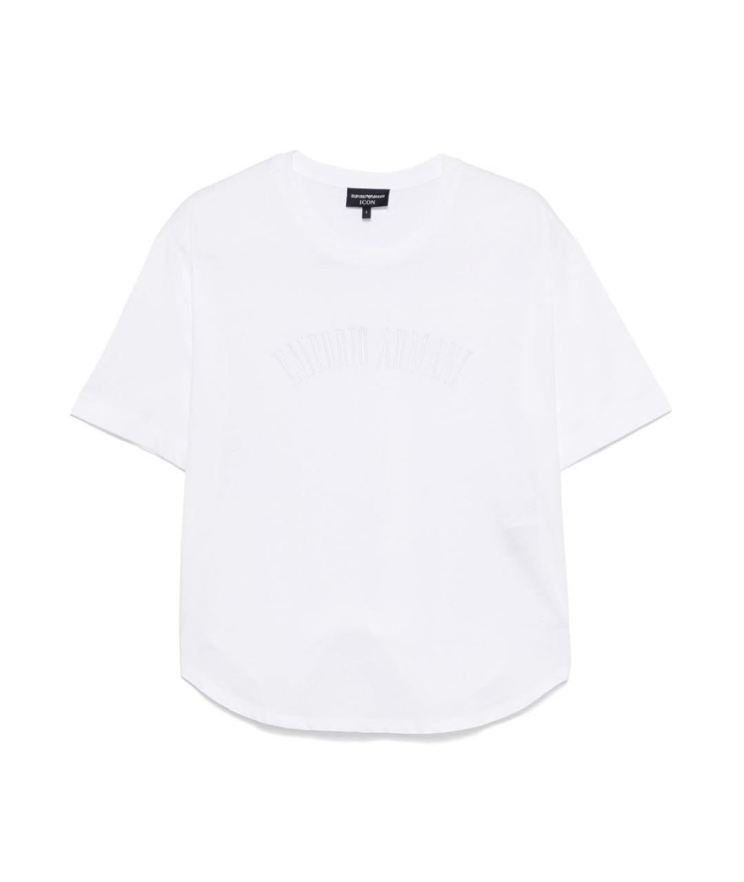 EMPORIO ARMANI Белая хлопковая футболка, фото 1