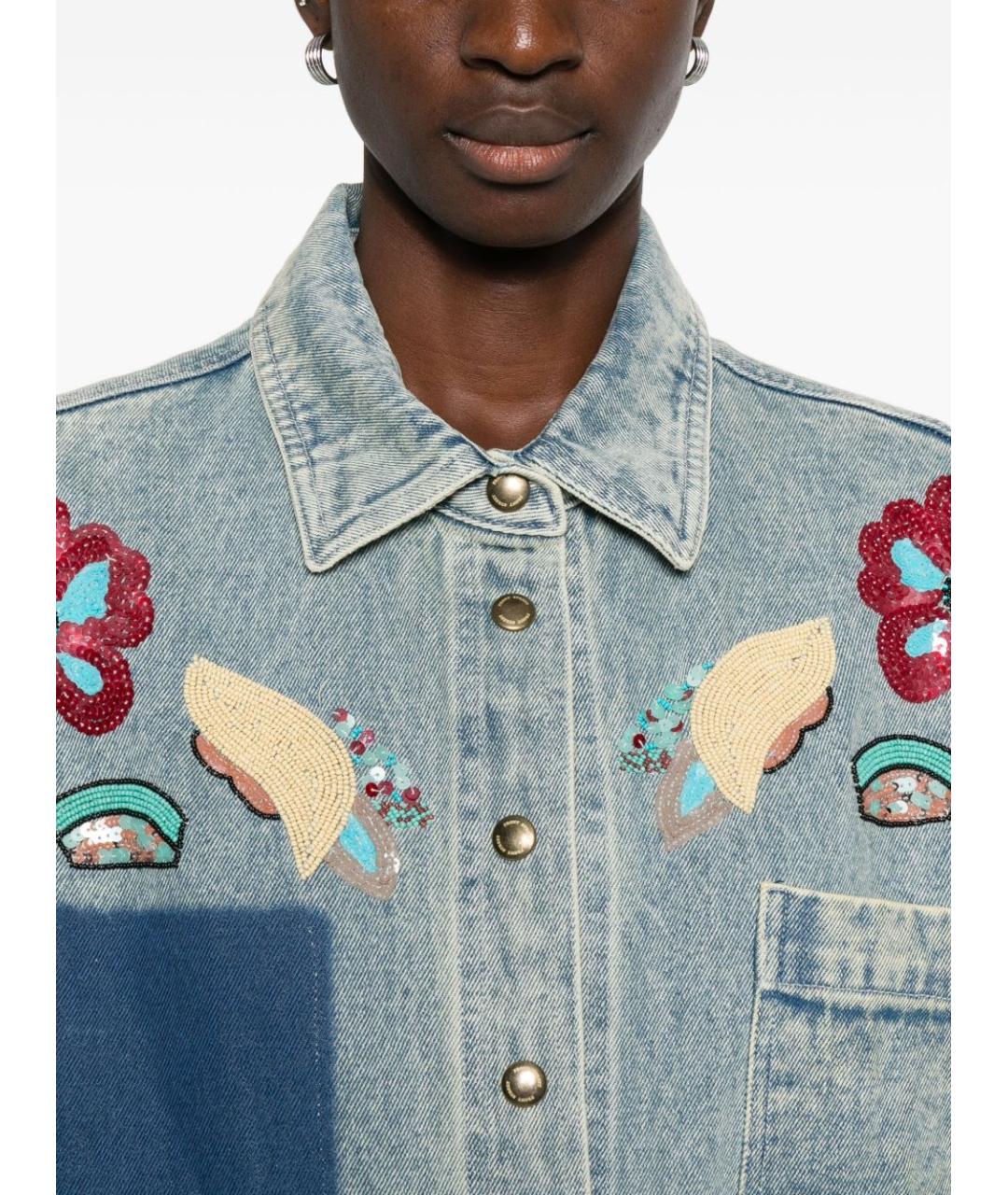 FRONT STREET Голубая деним рубашка, фото 4