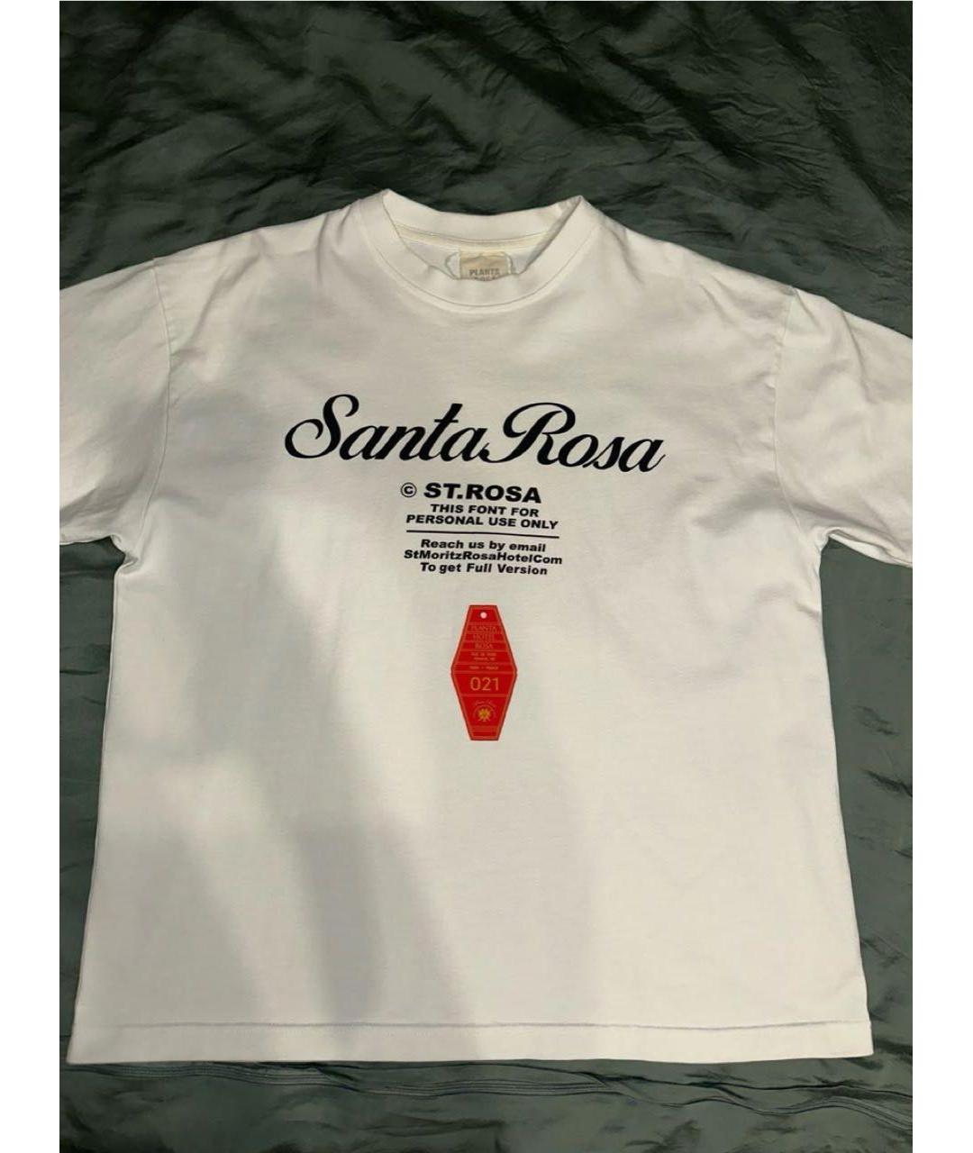 PLANTA ROSA Белая хлопковая футболка, фото 2