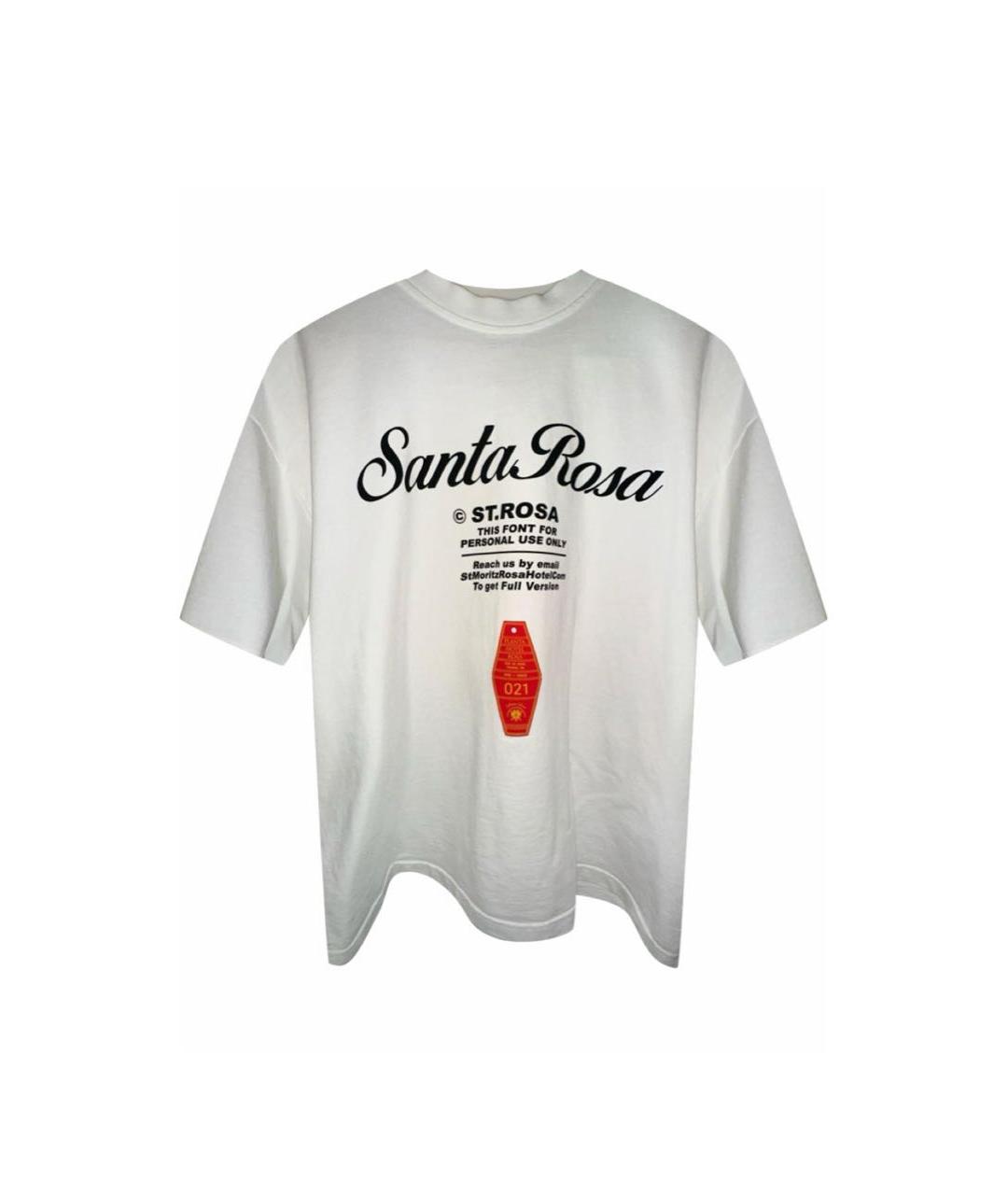 PLANTA ROSA Белая хлопковая футболка, фото 4