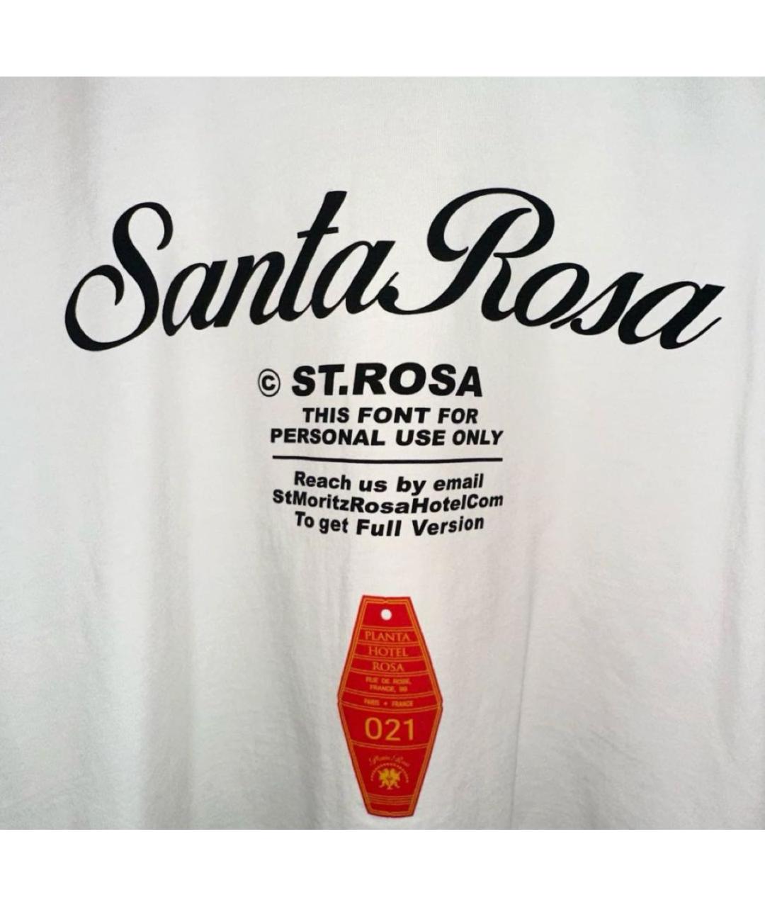 PLANTA ROSA Белая хлопковая футболка, фото 3