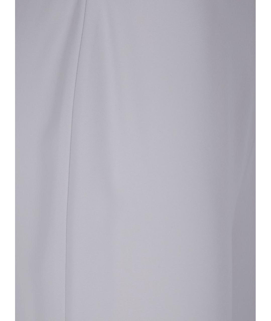 EMPORIO ARMANI Серые полиэстеровые прямые брюки, фото 3