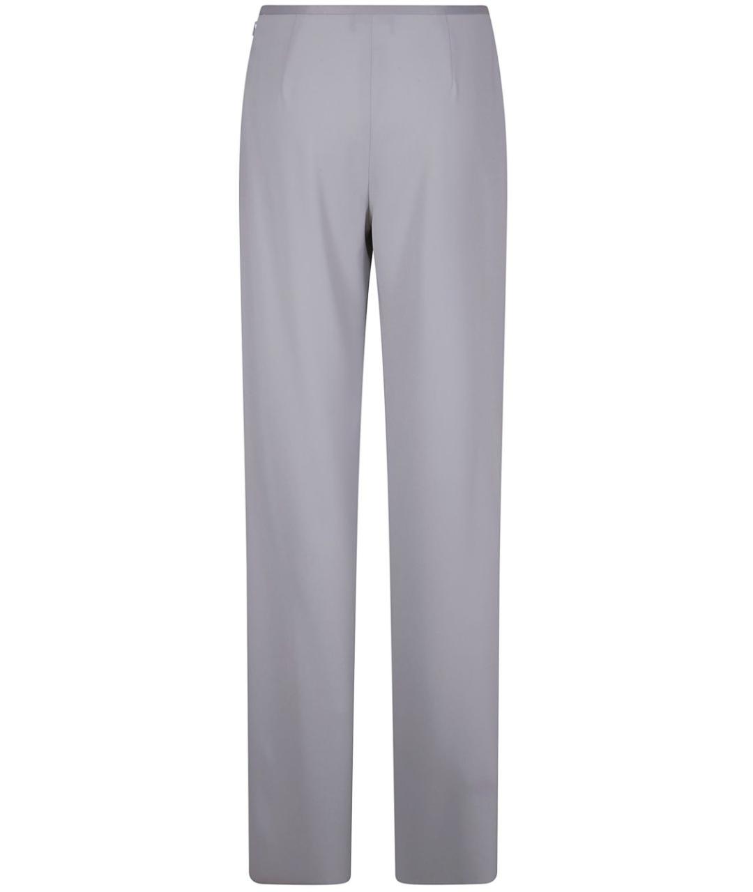 EMPORIO ARMANI Серые полиэстеровые прямые брюки, фото 2