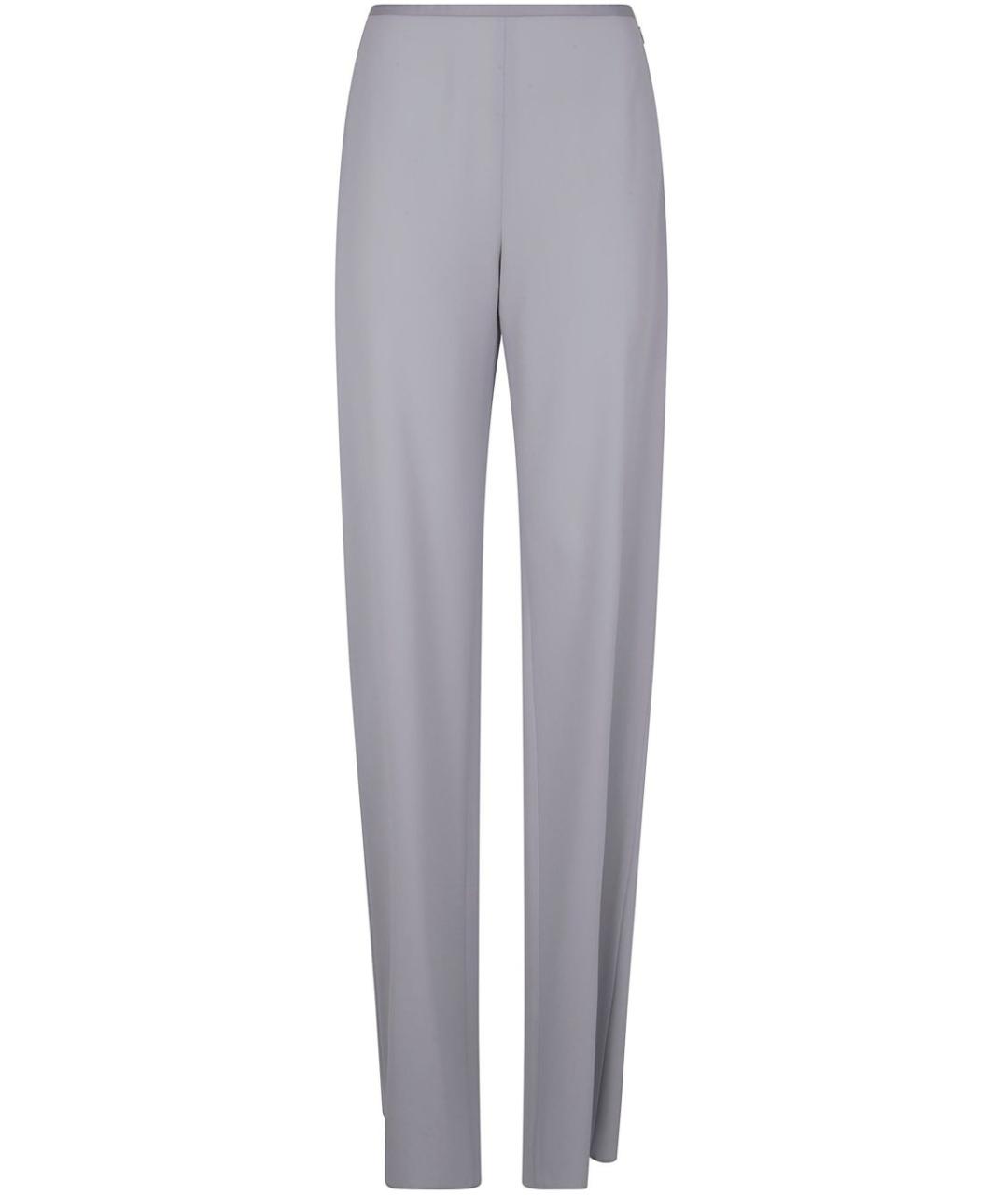 EMPORIO ARMANI Серые полиэстеровые прямые брюки, фото 1