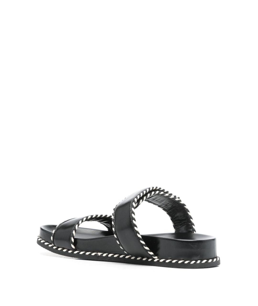 EMPORIO ARMANI Черные кожаные босоножки, фото 2