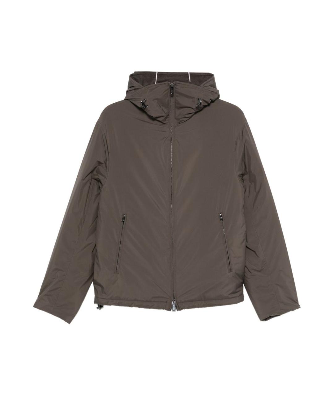 EMPORIO ARMANI Коричневая полиэстеровая куртка, фото 1