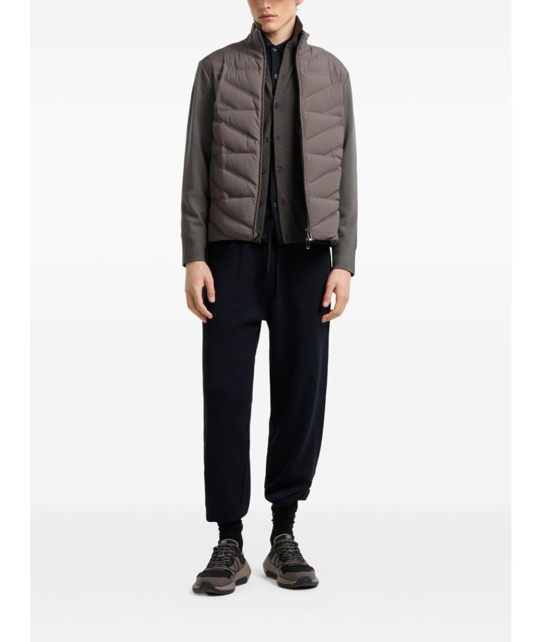 EMPORIO ARMANI Коричневая полиэстеровая куртка, фото 4