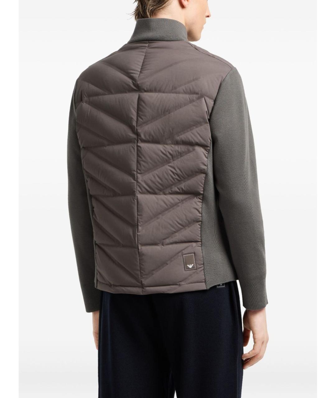 EMPORIO ARMANI Коричневая полиэстеровая куртка, фото 5