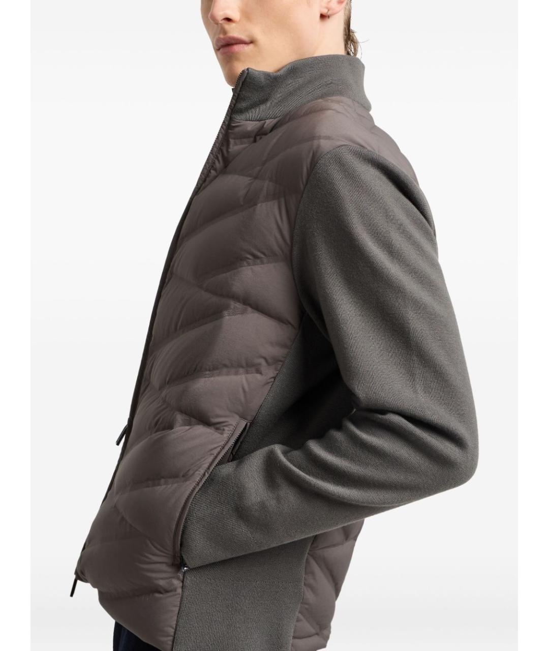 EMPORIO ARMANI Коричневая полиэстеровая куртка, фото 3