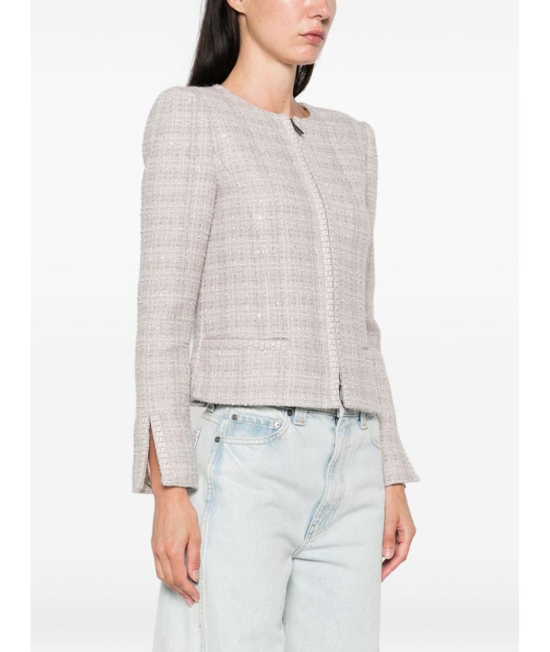EMPORIO ARMANI Серая полиэстеровая куртка, фото 4
