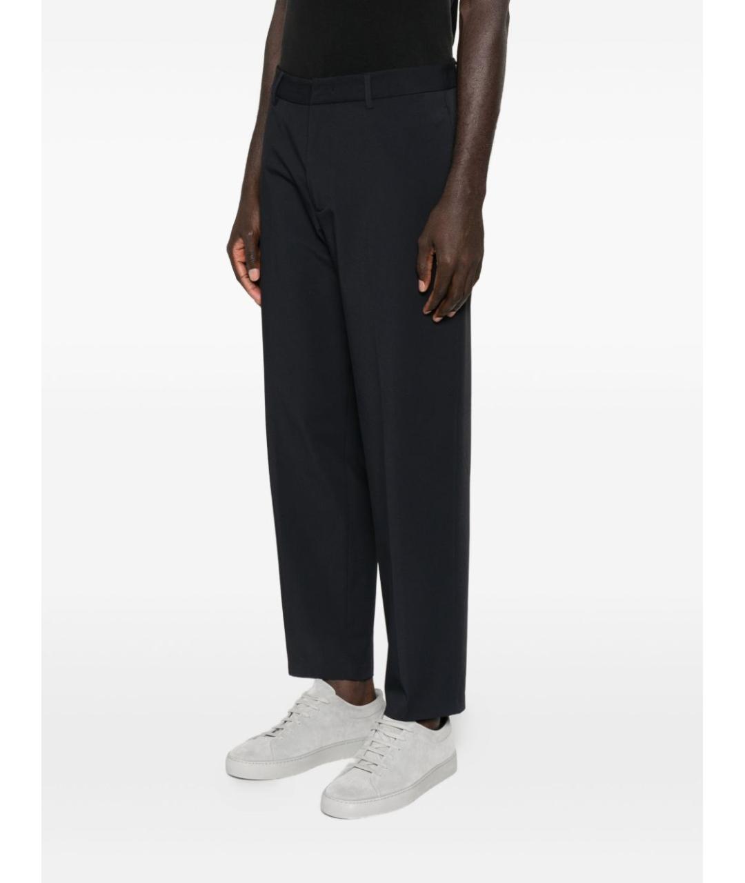 EMPORIO ARMANI Темно-синие полиамидовые повседневные брюки, фото 3